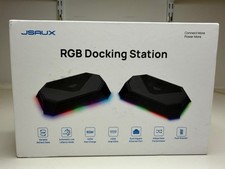 USB-C 12-Port RGB Docking Station 4K 120Hz HDMI DP 100W PD Ethernet   New
