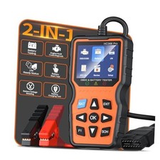 OBD2 Scanner and Battery Tester, Plug  Play Check Engine Light Code yellow