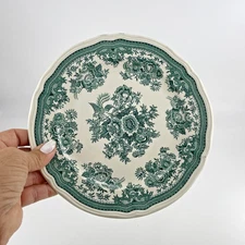 Villeroy & Boch Mettlach Fasan Green 4 Salad Plates Dishes Porcelain Germany