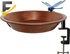 Deck Mounted Bird Bath For Outdoors With Adjustable Steel Deck Bird Feeder 11.5I