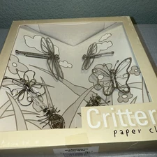Vintage Paper Clips Dragonfly Insects Butterfly Giftware Office Gift New IN Box