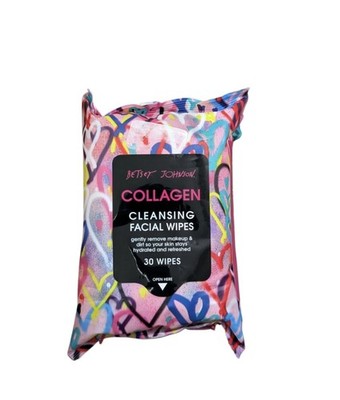 Betsey Johnson Pink Heart Pattern 4-Pack Cleansing Facial Wipes