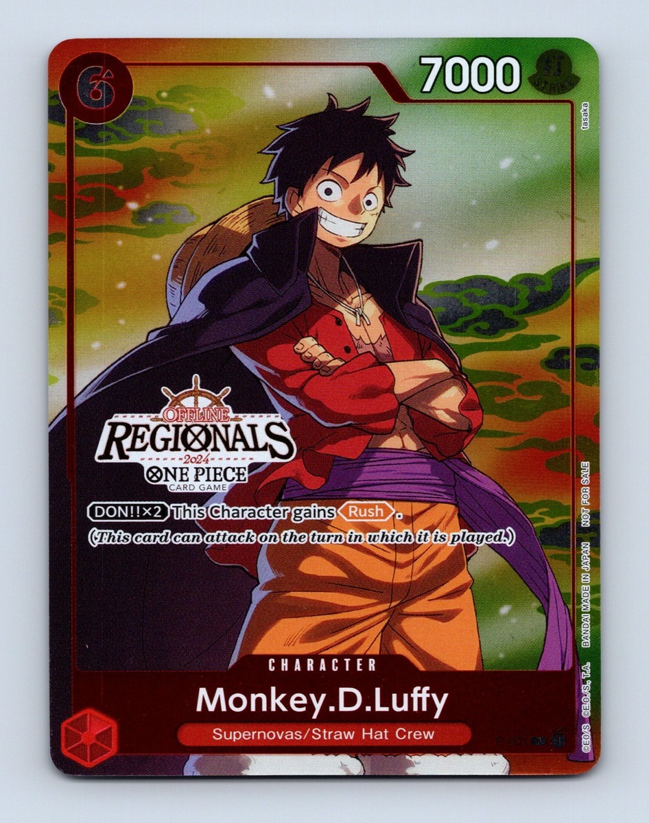 ワンピース カードゲーム 2024 ONE PIECE MONKEY D. LUFFY #001 Monkey D Luffy P-001 Offline Regional 2024 Participant One Piece