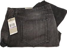 NEW Kenneth Cole Reaction Stretch Slim Fit Charcoal 5 Pocket Jeans Sz 38x30