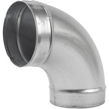 90 Degree 6 Inch Elbow Bend Duct Connector Galvanized Steel HVAC Adapter