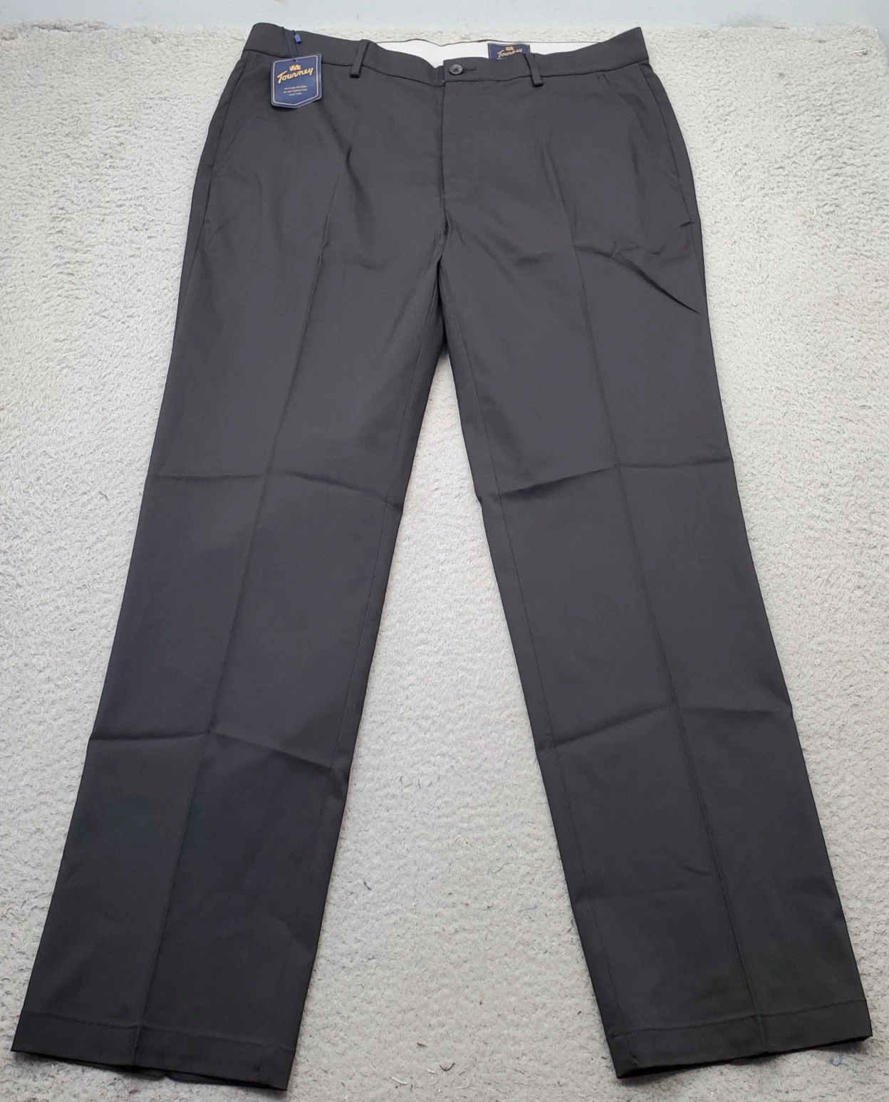 Tourney Golf Performance Pants Men's 35x32 Black Moisture Wicking Stretch Waist