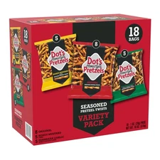 Dots Homestyle Pretzels Variety Pack, Original, Honey Mustard, and Parmesan G...