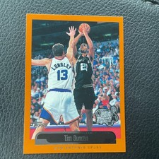 Topps 1999-00 Orange Parallel Tim Duncan #121 Spurs Basketball NBA