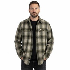 Carhartt Men  s Green Plaid Cotton Flannel Shirt. Size Large. EUC. Rugged