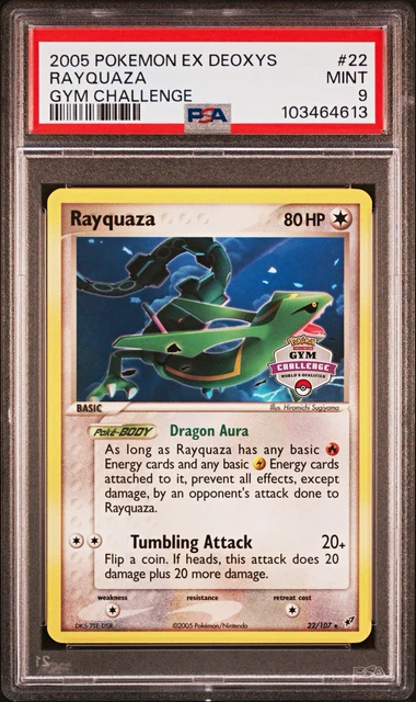 Rayquaza 22/107 Gym Challenge Stamp Promo PSA 9 Pop 135 EX Deoxys 