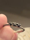 Vintage Sterling Silver Sapphire Trilogy Ring