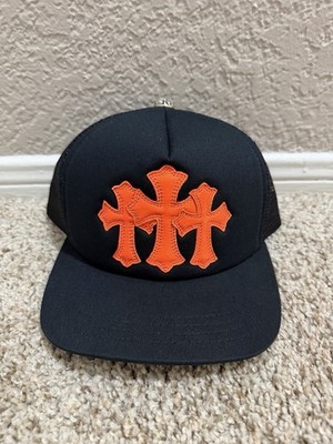 Chrome Hearts St Barth Triple Cross Orange Leather Patch