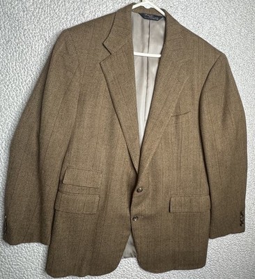 Vintage 80s Polo Ralph Lauren Ticket Pocket Multi Weave Tweed Blazer Jacket USA