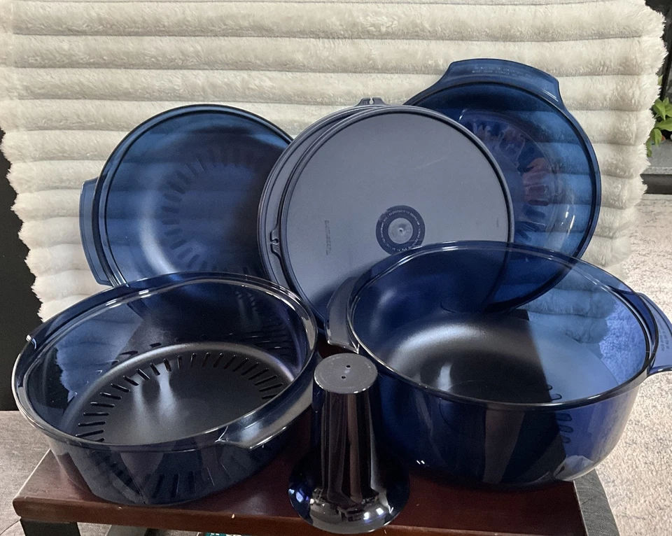 Juego de 7 piezas de cocina/vaporera TupperWave Stack azul Tupperware Foto 2 de 4