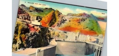 Boulder Dam Black Canyon Colorado River Project 1930s Postcard Herz SD Co CA