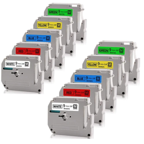 M-K231 M-K221 9mm 12mm Schriftband Kompatibel für Brother P-Touch 60 65 75 80 90 - Bild 18 von 23