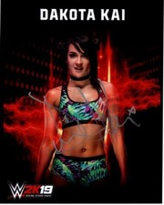 DAKOTA KAI Signed Autographed 8x10 WWE WRESTLING Photo