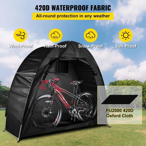 Outdoor Bike Storage Tent Spacious Waterproof Bike Tent Shed for 1 to 4 Bikes