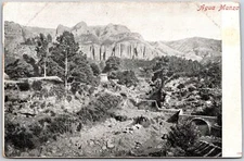 Agua Manza España Mountains and Forest Trees Hiking Trails Pathways Postcard