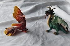2005 SCHLEICH Ritter Phoenix Fire Bird  Winged Dragon 7003 Figures German 70200