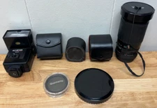 Lot of Camera Lens/Flash - Vivitar/Pintax, Lenses/Convertor & Flash/Cases
