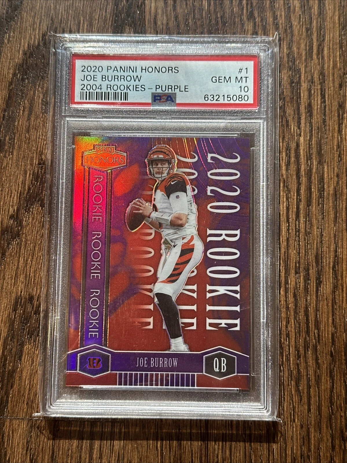 Joe Burrow Panini Honors 2004 Rookies #1 Purple