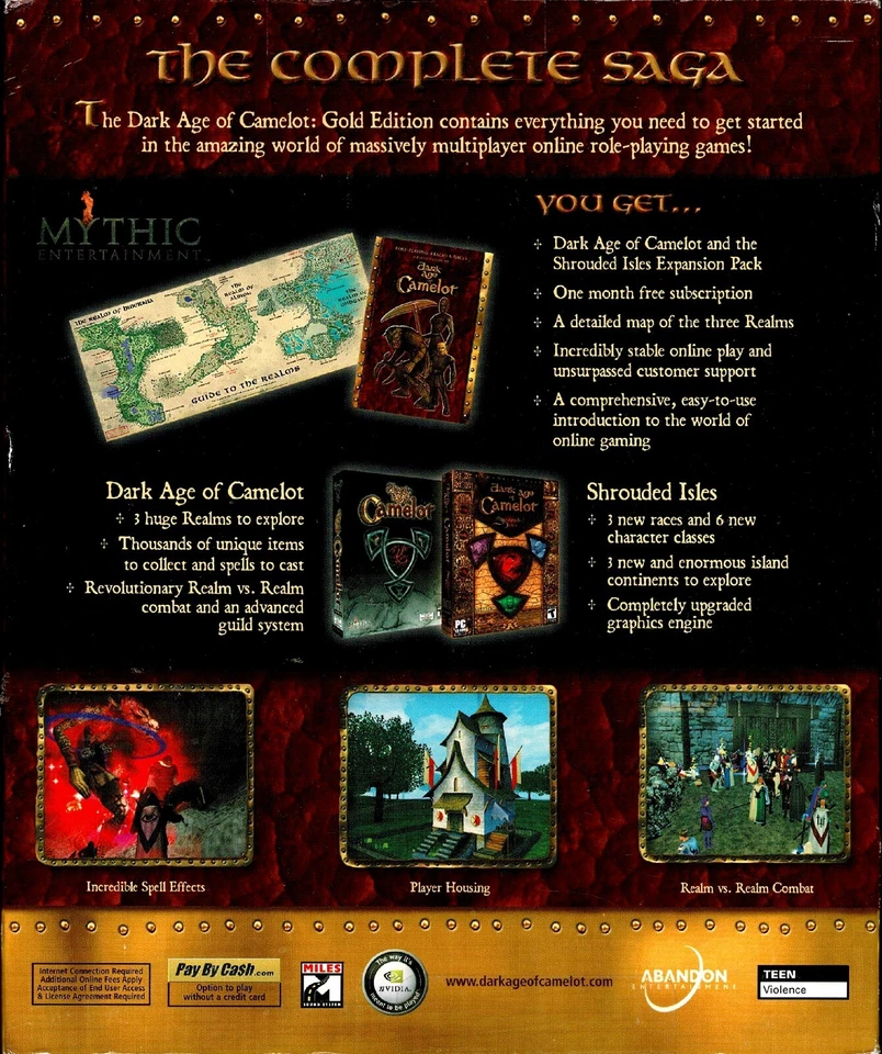 Dark Age of Camelot Gold Edition Pc New Big Boxed XP The Complete Saga Combat - Image 2 of 3