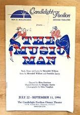 Bollinger's Candelight Pavilion Theater  The Music Man Playbill Program 1994