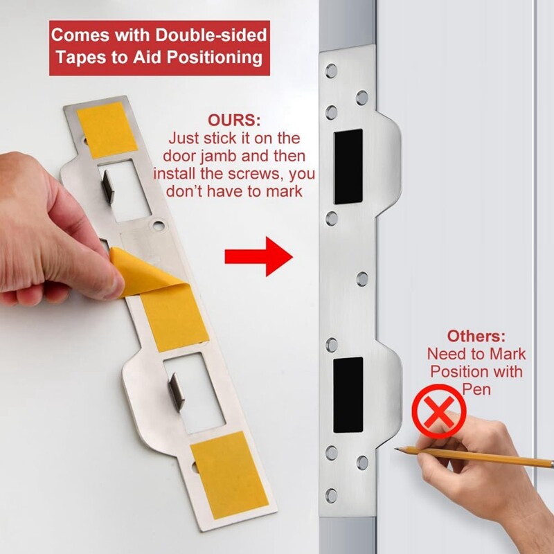 Door Strike Plate Holes, HeavyDuty Reinforcement Plate for Door Handle9573 eBay