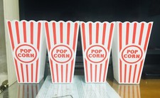 Reusable Retro Popcorn Bucket Bowls Movie Tub Plastic. Lot of 4. A Seller