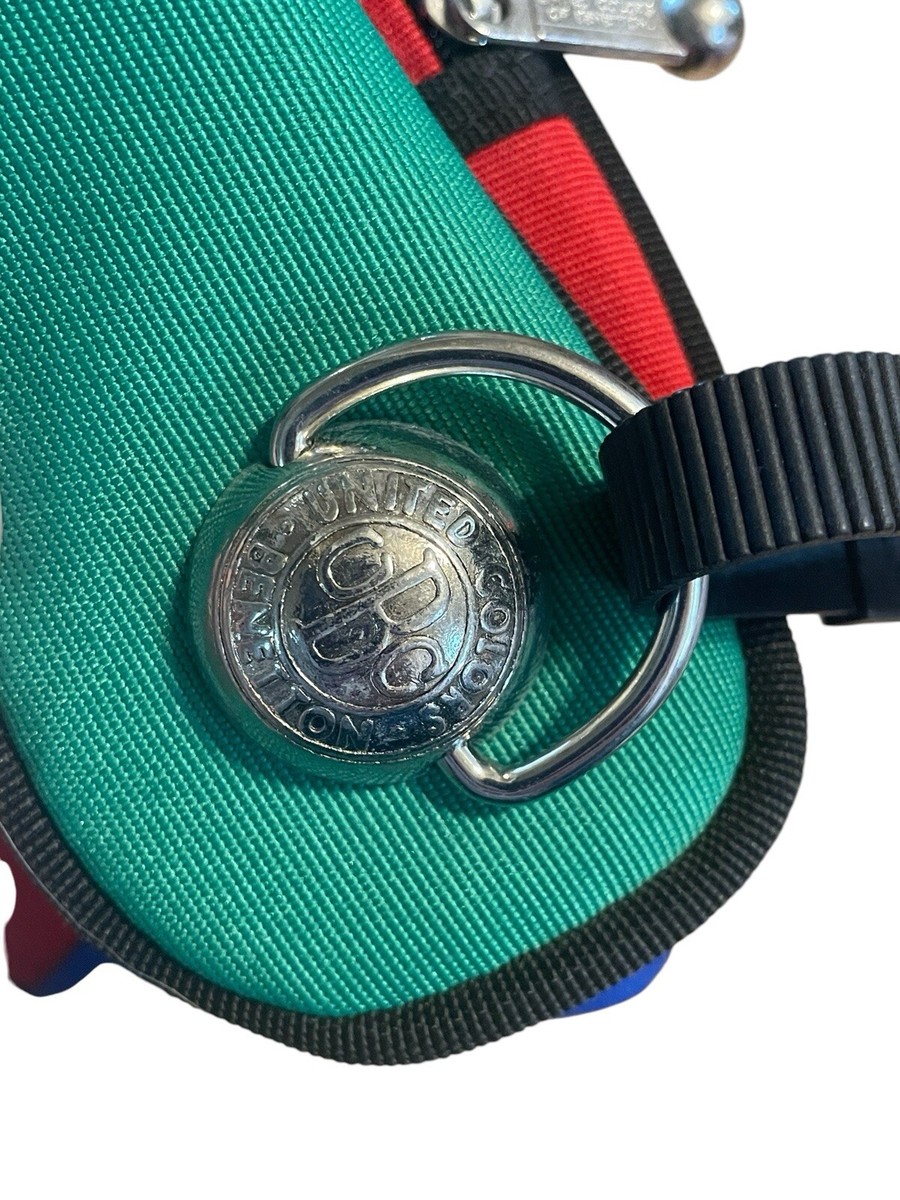 Vintage U.C. Of Benetton Color Block Small Backpack, Silver 