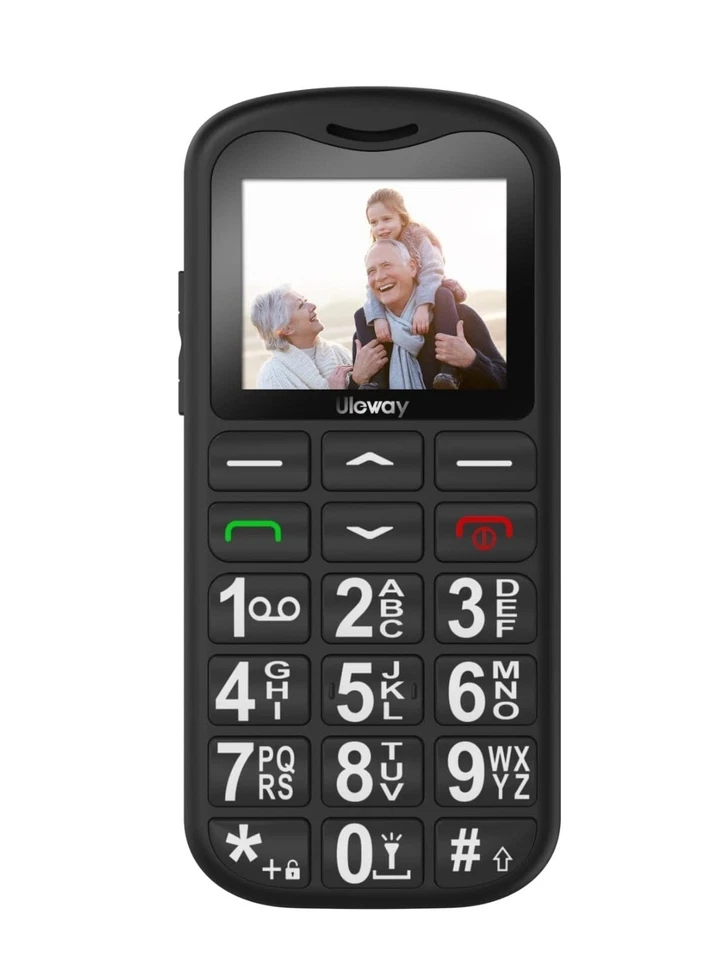 Teléfono Móvil Ukuu Botón Grande para Ancianos Fácil de Usar Teléfono Móvil Básico Sin SIM Foto 2 de 4
