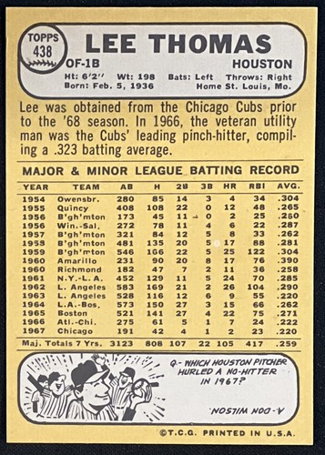 Set Builders: 1968 Topps 400-599 VG/EX & better, no creases, FREE shipping - Picture 101 of 374