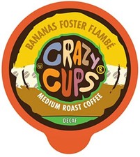Crazy Cups Flavored Single-Serve Coffee for Keurig K-Cups Machines, Decaf Banana