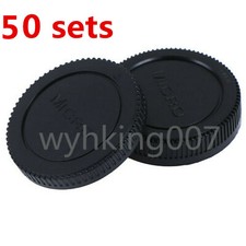 50PCS Body Front Cap  Rear Lens Cap for Olympus Lumix Micro 4/3 M4/3 M 43 Lens