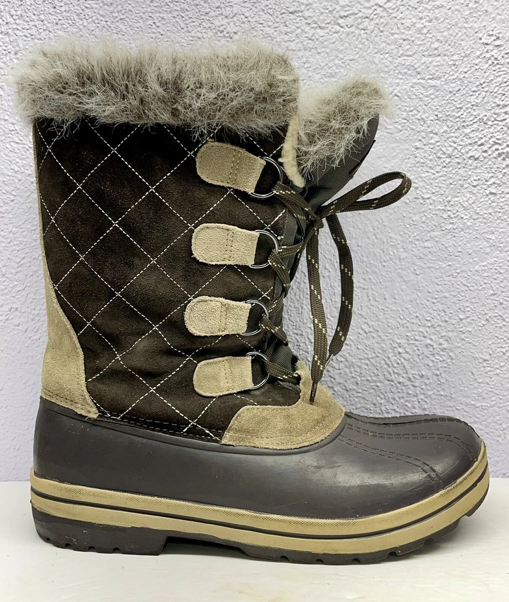 POLAR EDGE Warm Thermolite Winter Men’s Sz 13‎ suede Snow Boots Beige Shoes Men main image 2