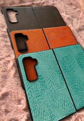 For Microsoft Surface Duo 2 Skin Touch Croc PU Leather Case Hard Back Cover