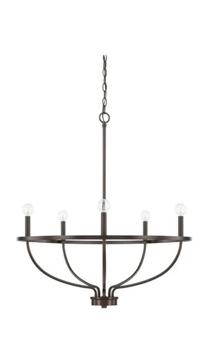 HomePlace 428551BZ Greyson - Five Light Chandelier-Bronze Finish    -Traditional - Picture 2 of 2