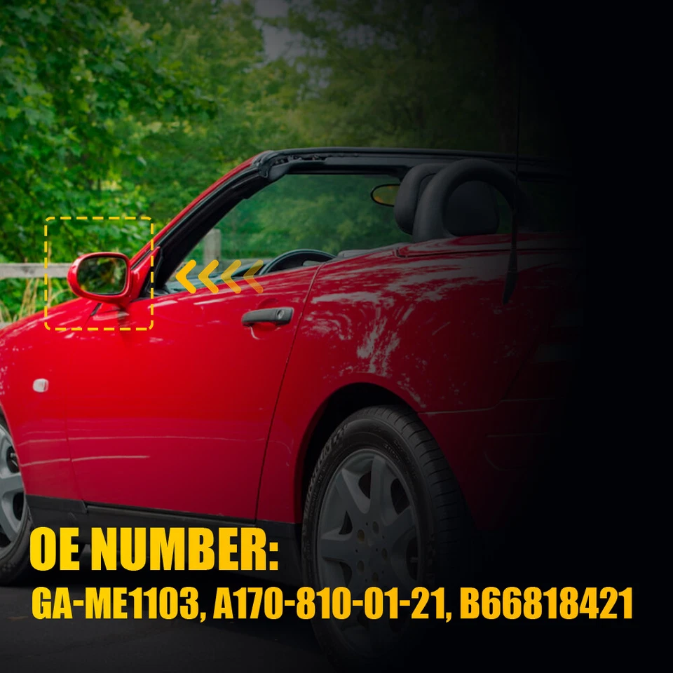 Heated Mirror Glass Driver Side for Mercedes CLK320 CLK430 SL500 SLK230 SLK320 - Image 4 of 4