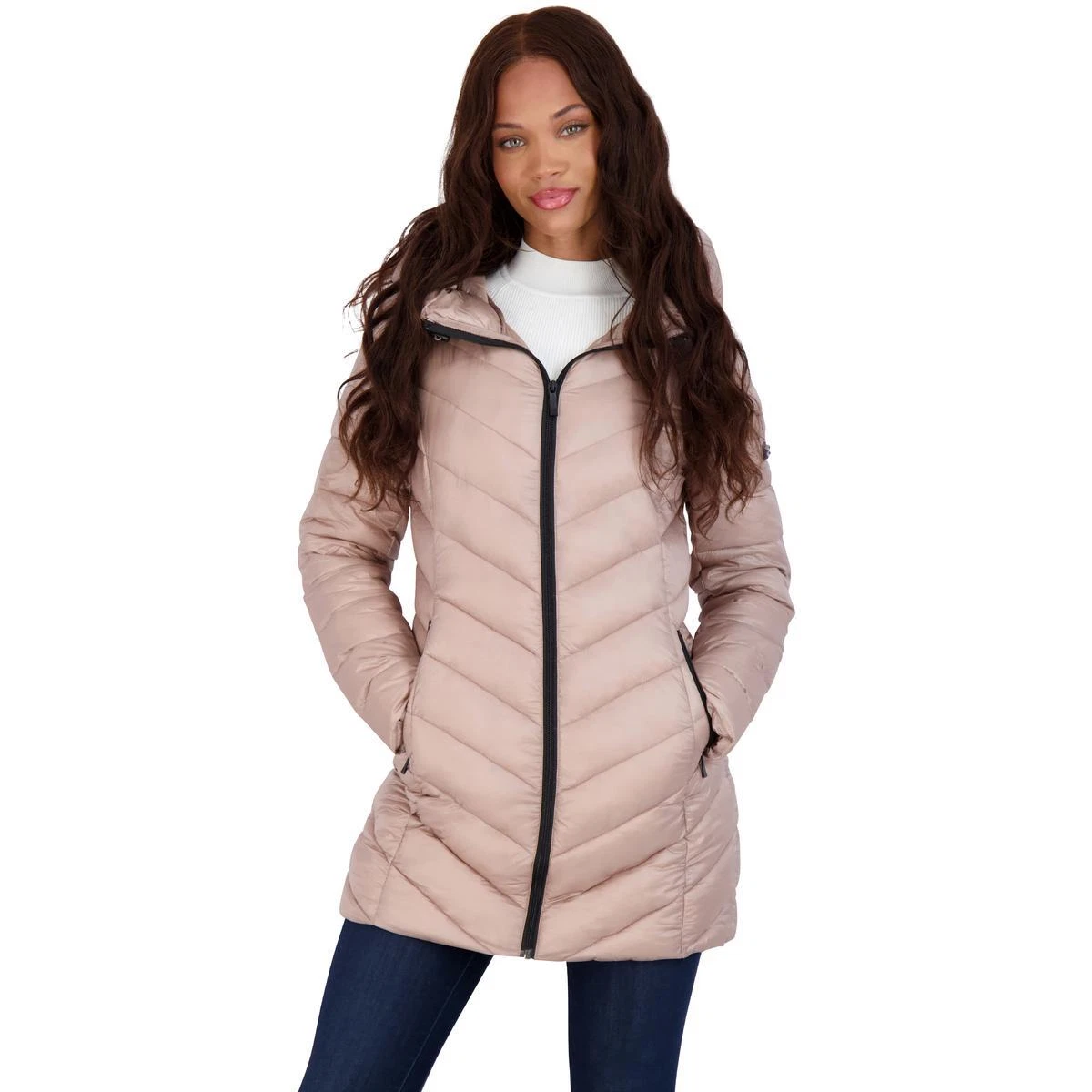 Womens lightweight puffer coat top
