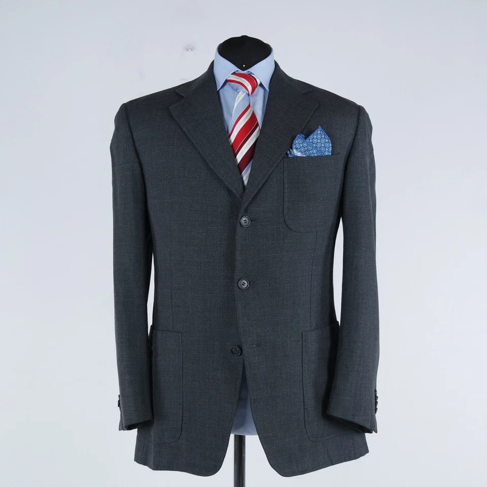 Mens Italian Blazer 42R UK Size CANTARELLI Wool Grey Sport Coat Jacket - Image 4 of 4