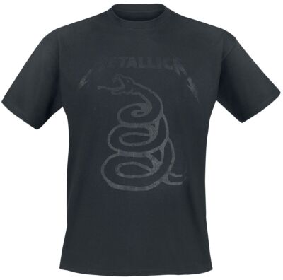 Metallica T-Shirt Herren Black Snake schwarz Band-Merch, Bands