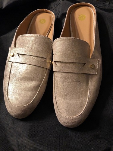 Dress Barn Gold Women's Slides Mules 