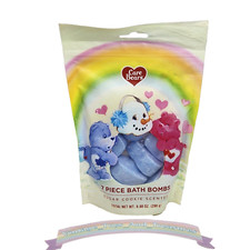 CARE BEARS CLOUDCO 7 PIECE SCENT BATH BOMBS NEW IN PACKAGE SUGAR COOKIE SCENT