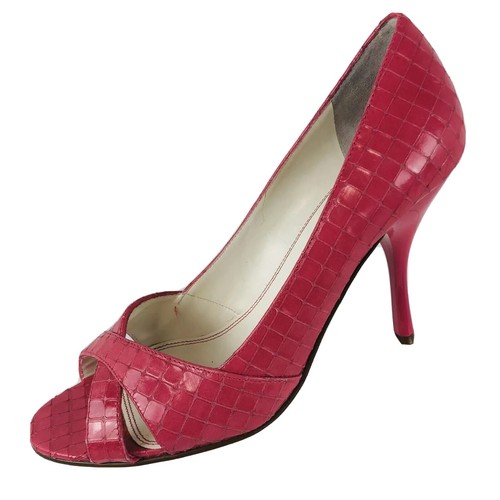 Enzo Angiolini Pink Crock Print Leather 