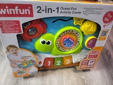 WINFUN 2-IN-1 OCEAN FUN ACTIVITY CENTER KIDS INTERACTIVE TOY  9 Mo+ NEW. Stages