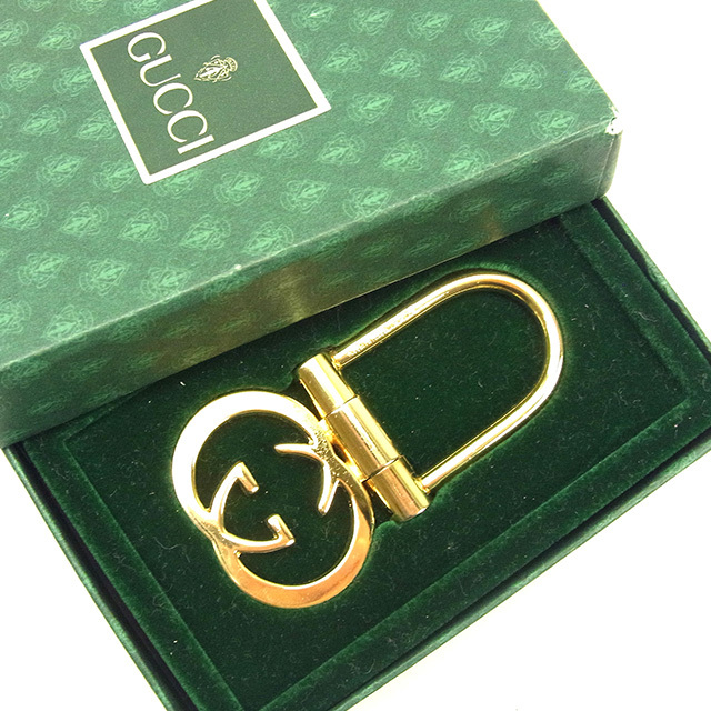 Gucci key ring Key holder Interlocking Gold Woman unisex Authentic Used