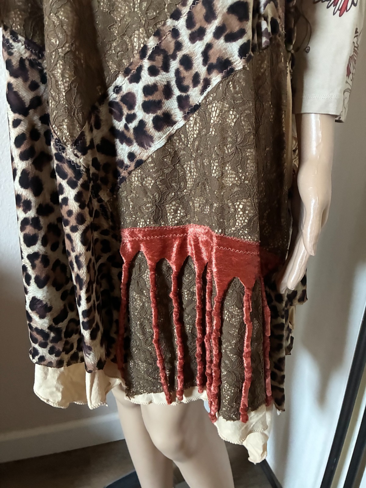 Michelle Olin Couture  recycled patchwork tunic d… - image 6