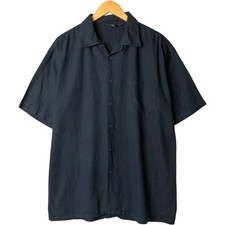 Used Petroleum PETROLEUM short-sleeved open-collar linen and viscose box shi...