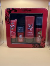 ED HARDY 4 Pc HAIR, BODY, FACE TIN KIT - 5.4 Oz , 4.4 Oz, 2.7 Oz, 1.35 Oz MEN 